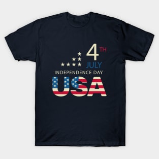 happy 4th of July usa flag independence day T-Shirt